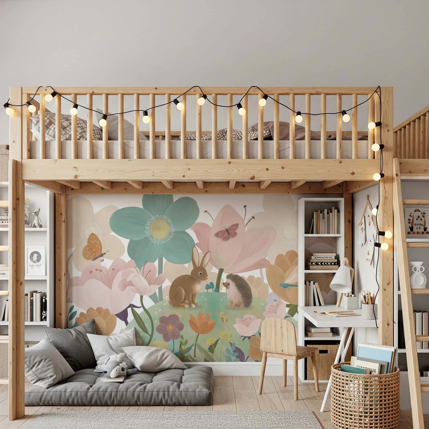 Enchanted Garden Friends Mural Wallpaper Wall Mural