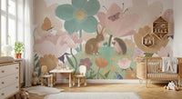 Enchanted Garden Friends Mural Wallpaper Wall Mural