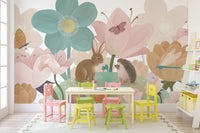 Enchanted Garden Friends Mural Wallpaper Wall Mural