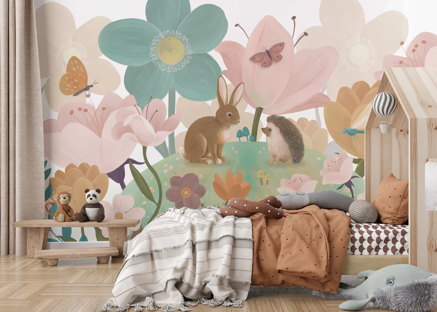 Enchanted Garden Friends Mural Wallpaper Wall Mural