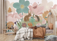 Enchanted Garden Friends Mural Wallpaper Wall Mural