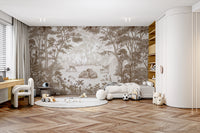 Enchanted Woodland Animal Forest Scene Wall Mural
