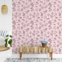 Whimsical Unicorn Forest Fantasy Pink Wallpaper Wallpaper⁠