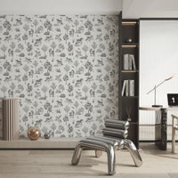 Whimsical Unicorn and Butterfly Woodland Pattern Wallpaper⁠
