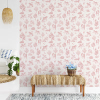Magical Unicorn Forest Blush Pink Wallpaper Wallpaper⁠