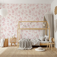 Magical Unicorn Forest Blush Pink Wallpaper Wallpaper⁠