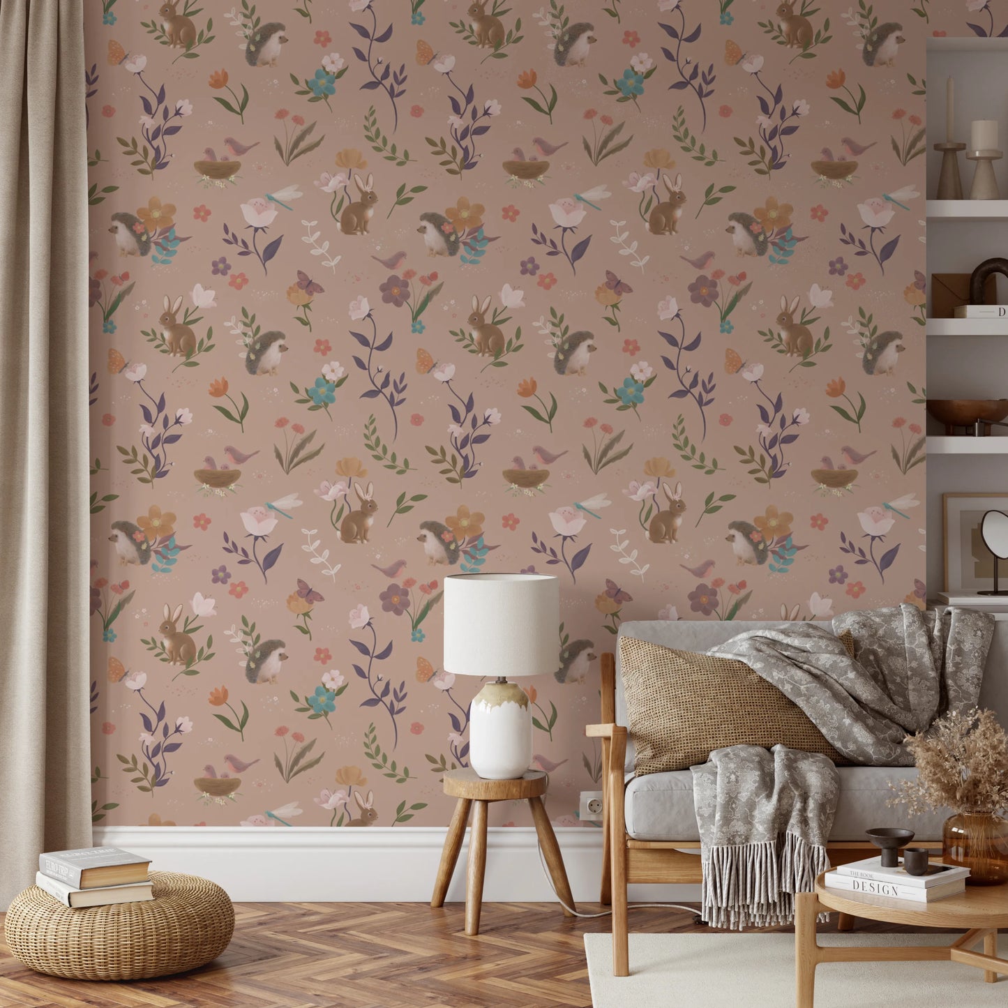 Whimsical Woodland Forest Friends Wallpaper Wallpaper⁠