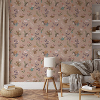 Whimsical Woodland Forest Friends Wallpaper Wallpaper⁠