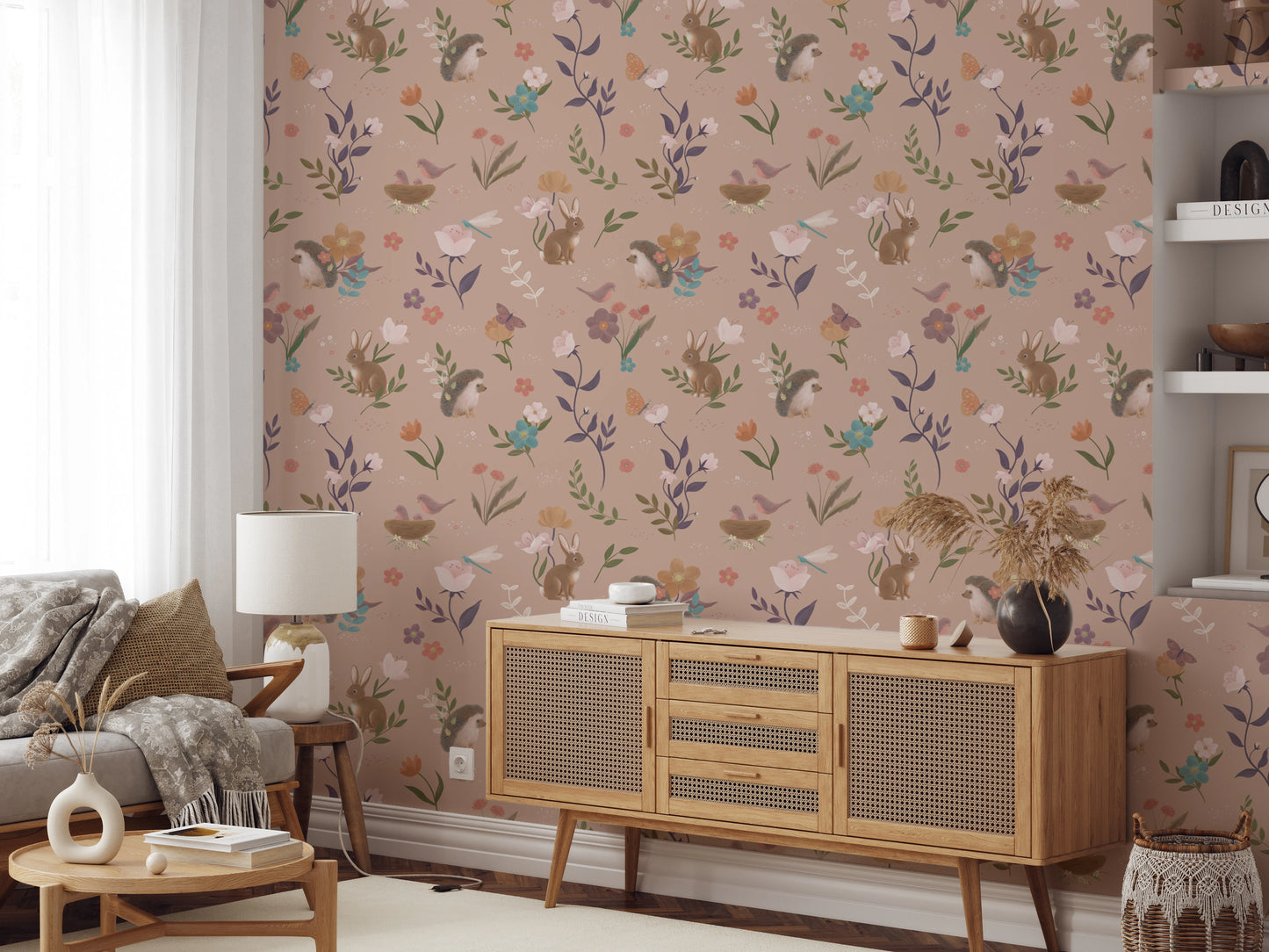 Whimsical Woodland Forest Friends Wallpaper Wallpaper⁠