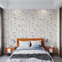 Delicate Meadow Clover Floral Botanical Wallpaper Wallpaper⁠