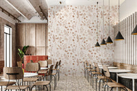 Rustic Earthy Wildflower and Butterfly Botanical Wallpaper Wallpaper⁠