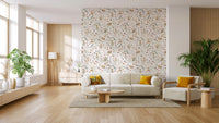 Enchanted Woodland Rabbit and Wildflower Meadow Scene Wallpaper⁠