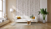 Rustic Birch Tree Forest Pattern Wallpaper⁠