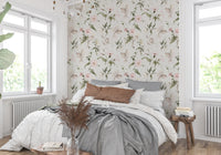 Magical Garden Fairy Mouse and Flower Print Wallpaper⁠