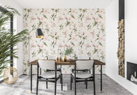 Magical Garden Fairy Mouse and Flower Print Wallpaper⁠