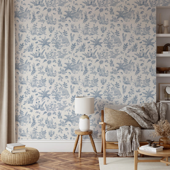 Enchanted Woodland Friends Sketch Wall Mural Wallpaper⁠