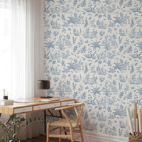 Enchanted Woodland Friends Sketch Wall Mural Wallpaper⁠