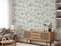 Enchanted Forest Friends Seamless Illustration Print Wallpaper⁠