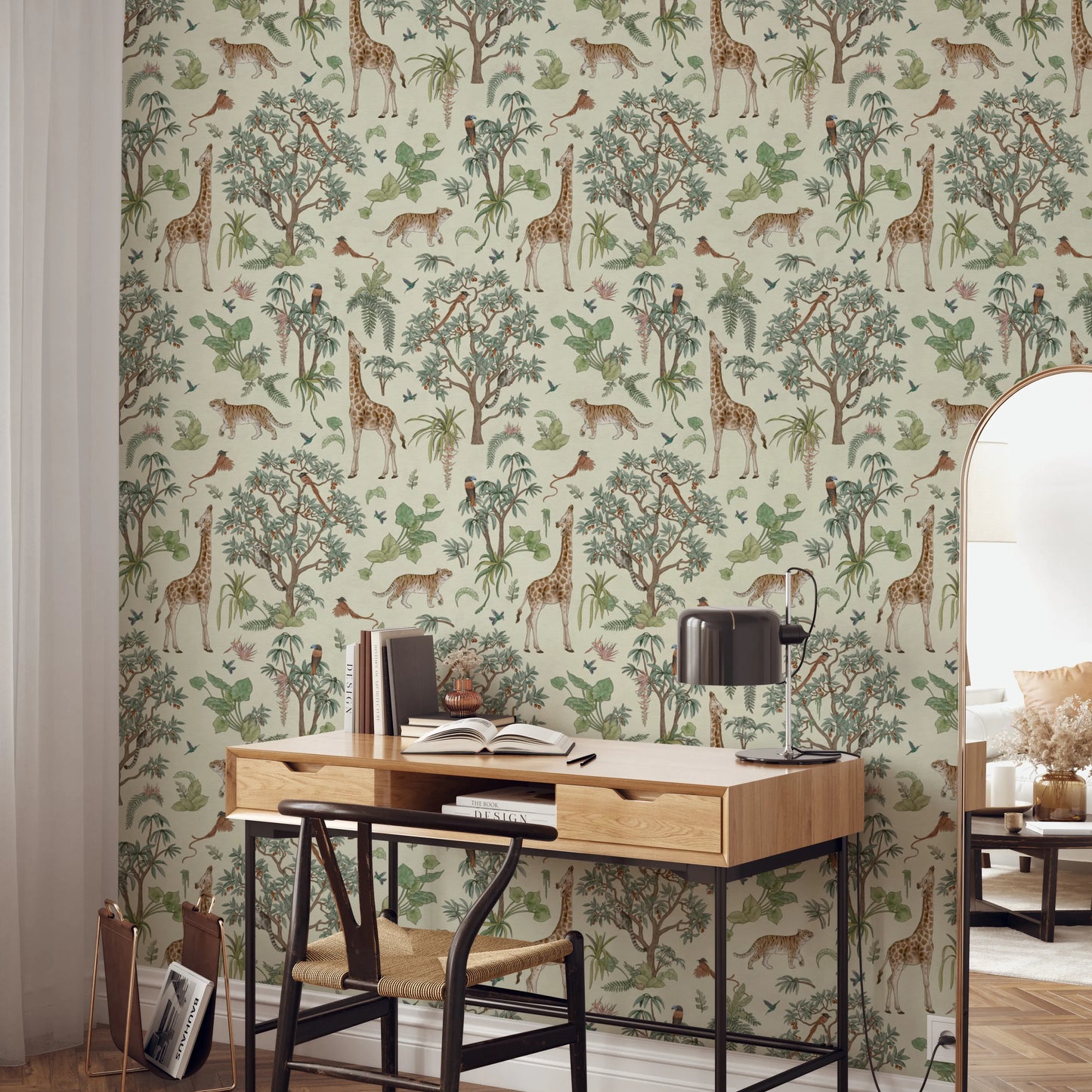 Enchanted Jungle Safari Wildlife Wall Decor Wallpaper⁠