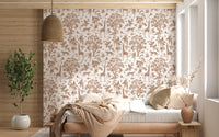 Enchanted Forest Animals Sketch Pattern Wallpaper Wallpaper⁠