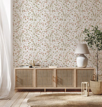 Rustic Country Meadow Floral Wall Decor Wallpaper⁠