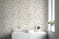 Rustic Country Meadow Floral Wall Decor Wallpaper⁠