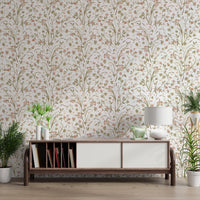 Rustic Country Meadow Floral Wall Decor Wallpaper⁠