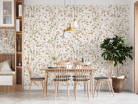 Rustic Country Meadow Floral Wall Decor Wallpaper⁠