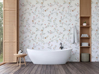 Soft Pastel Meadow Floral Seamless Wallpaper Wallpaper⁠