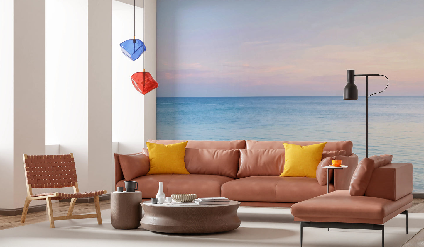Ethereal Morning Sea Calm Gradient Mural Wall Mural