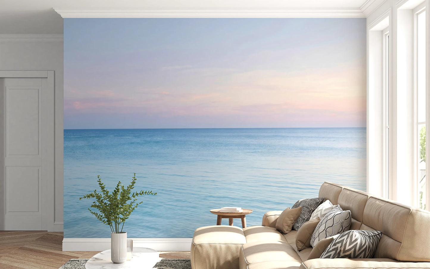 Ethereal Morning Sea Calm Gradient Mural Wall Mural