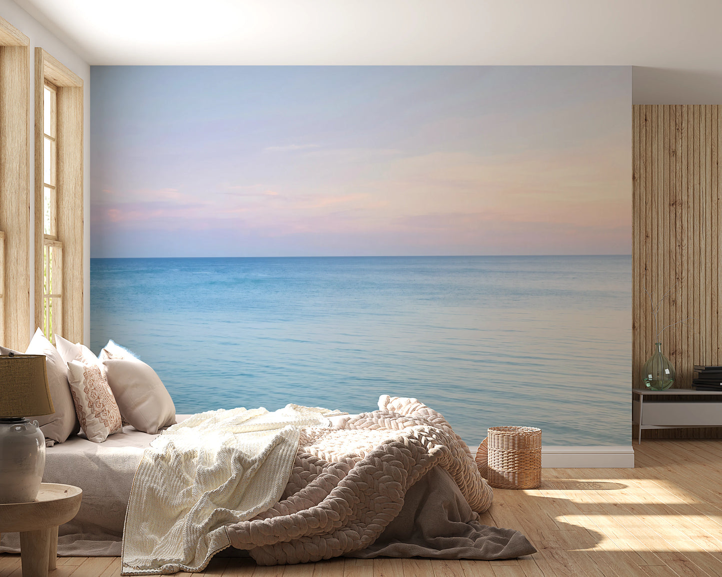 Ethereal Morning Sea Calm Gradient Mural Wall Mural