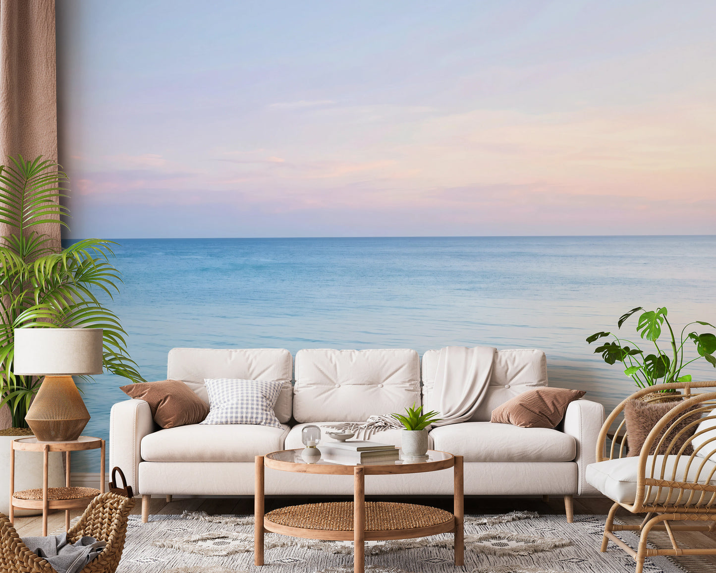 Ethereal Morning Sea Calm Gradient Mural Wall Mural