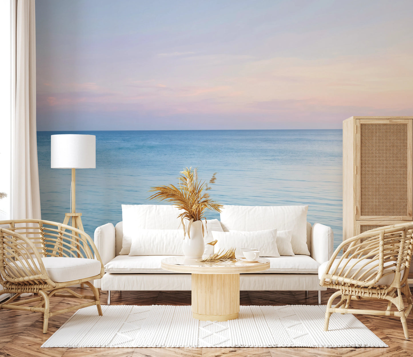 Ethereal Morning Sea Calm Gradient Mural Wall Mural