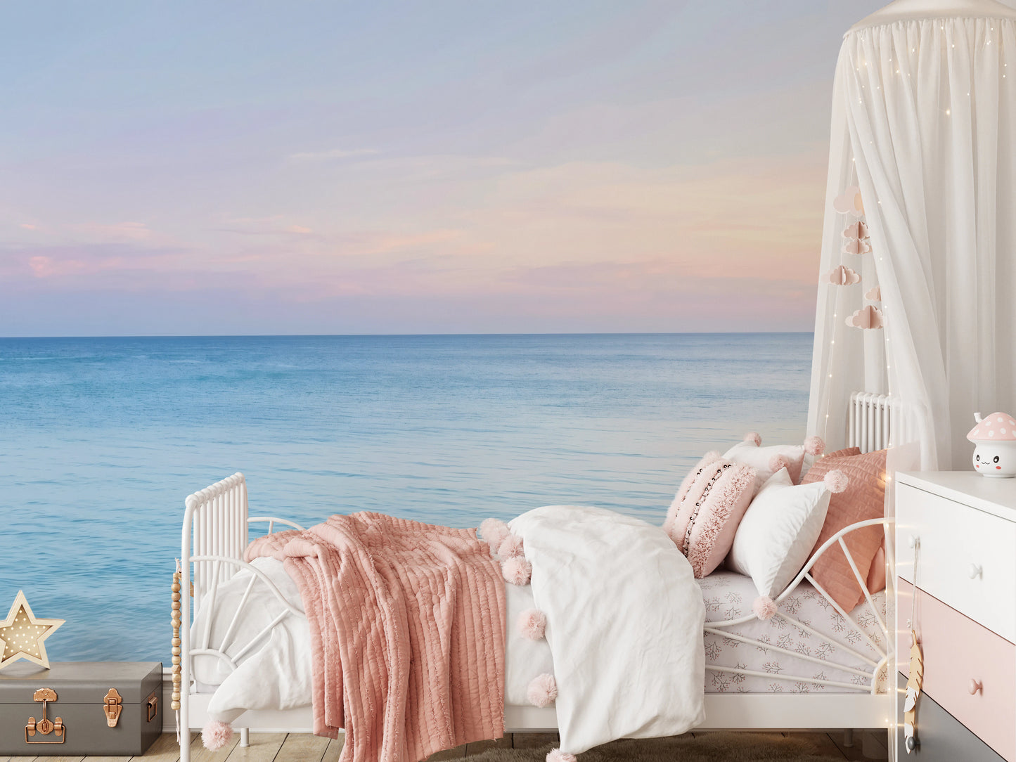Ethereal Morning Sea Calm Gradient Mural Wall Mural