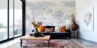 Toile de Jouy Countryside Pastoral Wallpaper Wall Mural
