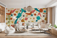 Mid Century Retro Space Adventure Wallpaper Wall Mural