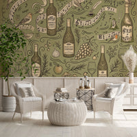 Woodland Symphony Music and Nature Illustration Wall Mural