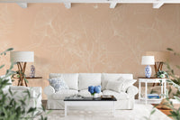 Minimalist Blush Botanical Tree Mural Wall Mural