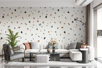 Modern Earthy Terrazzo Speckled Wallpaper Wall Mural
