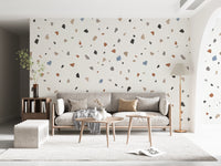 Modern Earthy Terrazzo Speckled Wallpaper Wall Mural