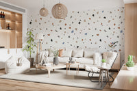 Modern Earthy Terrazzo Speckled Wallpaper Wall Mural
