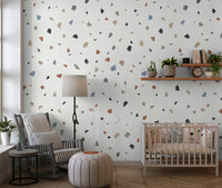 Modern Earthy Terrazzo Speckled Wallpaper Wall Mural