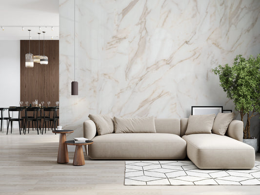 Elegant Calacatta Marble Stone Texture Wallpaper Wall Mural