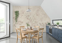 Minimalist Forest Line Art Botanical Wall Covering Wall Mural