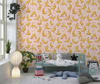 Cute Cartoon Banana Yoga Pose Wallpaper Wallpaper⁠