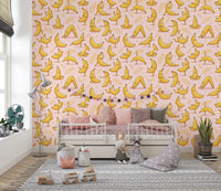 Cute Cartoon Banana Yoga Pose Wallpaper Wallpaper⁠