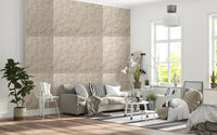 Elegant Cream Swirls Embossed Pattern Wallpaper Wallpaper⁠
