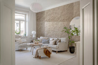 Elegant Cream Swirls Embossed Pattern Wallpaper Wallpaper⁠