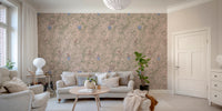Whimsical Jungle Monkeys in Porcelain Garden Wallpaper⁠